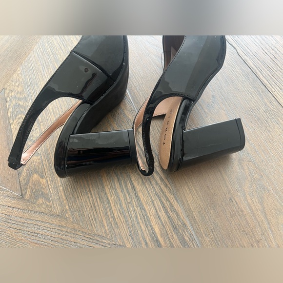 Torrid Black Patent Leather Slingback Square-Toed Block Heel NWT - Picture 7 of 8